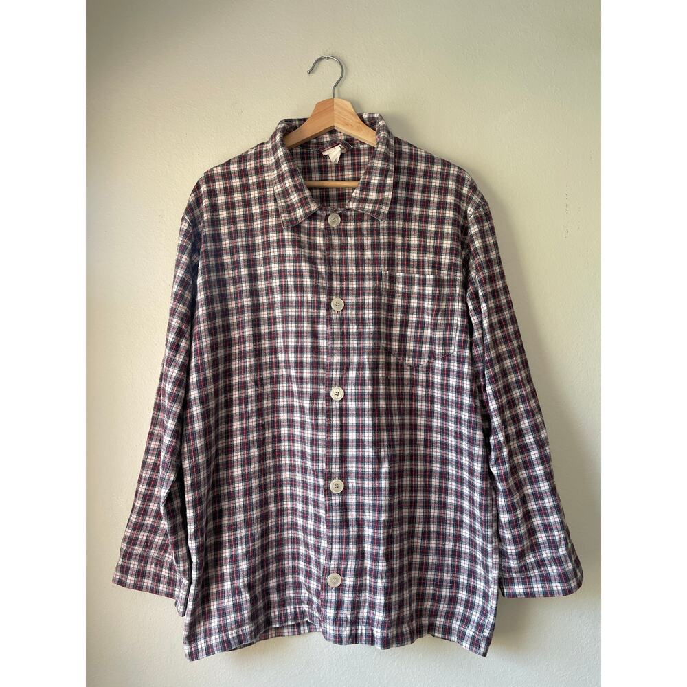 J.Crew Oversized Plaid Flannel Button-Down – Size Small